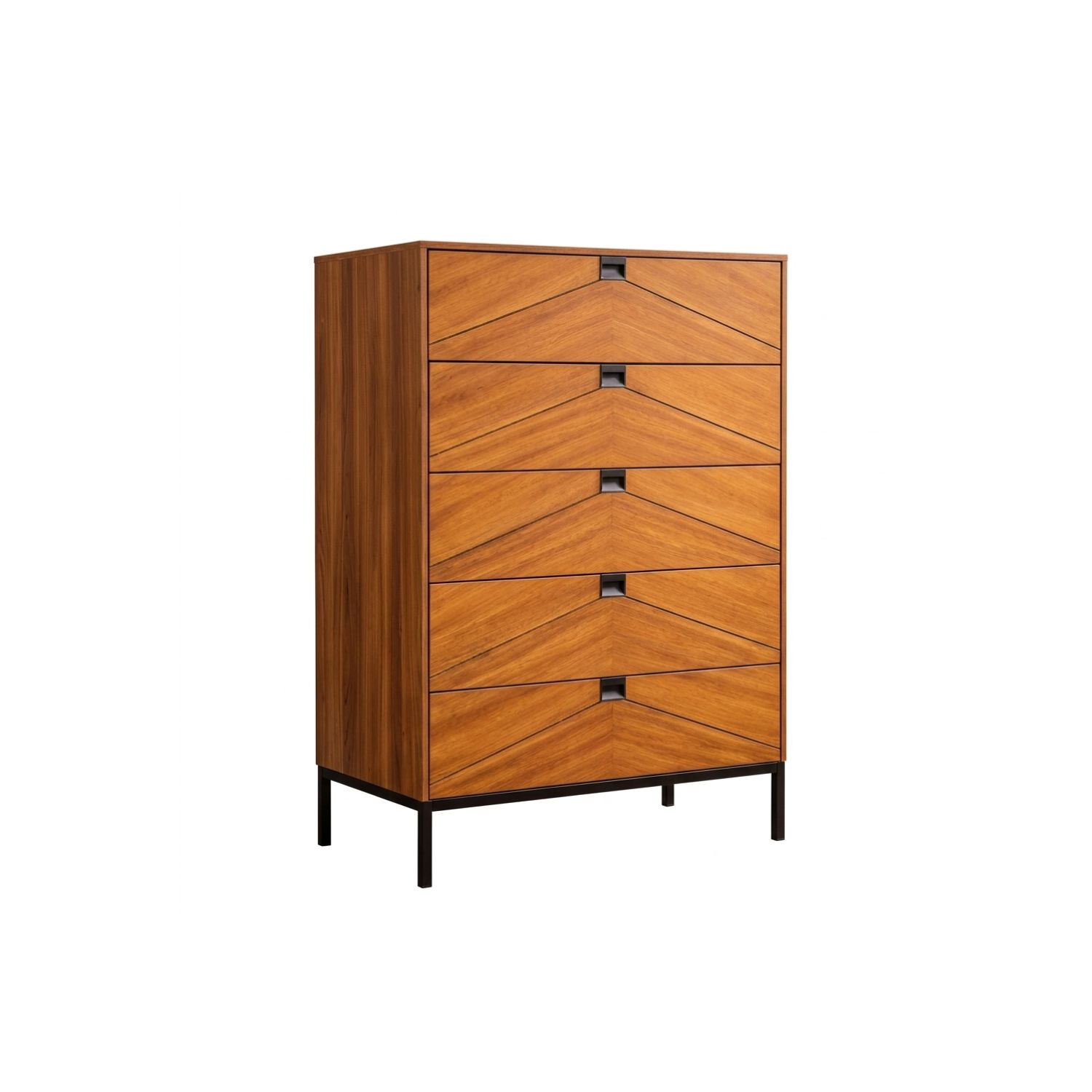 Tủ Trang Trí 5 Hộc Kéo Gỗ Tràm – Thiết Kế Đứng Hiện Đại & Họa Tiết Chevron Sang Trọng - Ảnh 2