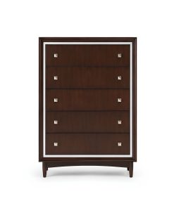 Tủ Ngăn Kéo Tân Cổ Điển Cao Cấp (Chest of Drawers) – 5 Hộc Kéo Gỗ Cao Su & Veneer Xuất Khẩu