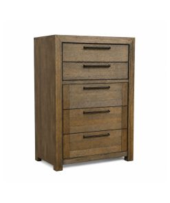 Alternative view of Tủ Quần Áo 5 Hộc Kéo Cao Cấp (Chest) – Gỗ Cao Su & Veneer Xuất Khẩu