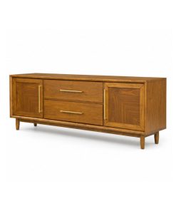 Alternative view of Kệ Kính Tivi Tân Cổ Điển Cao Cấp (Media Console) – Gỗ Cao Su & Veneer Xuất Khẩu