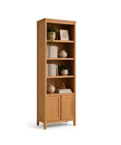 Alternative view of Tủ Kệ Trang Trí Dáng Cao (Bookcase) – 100% Gỗ Sồi Tự Nhiên Xuất Khẩu