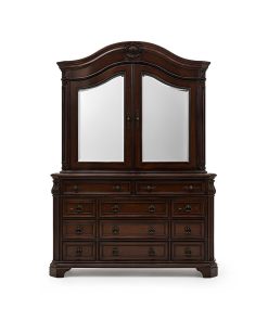 Tủ Kính Trang Trí Tân Cổ Điển Đại Cỡ (China Cabinet) – Gỗ Cao Su & Veneer Xuất Khẩu (Sản Phẩm Duy Nhất)