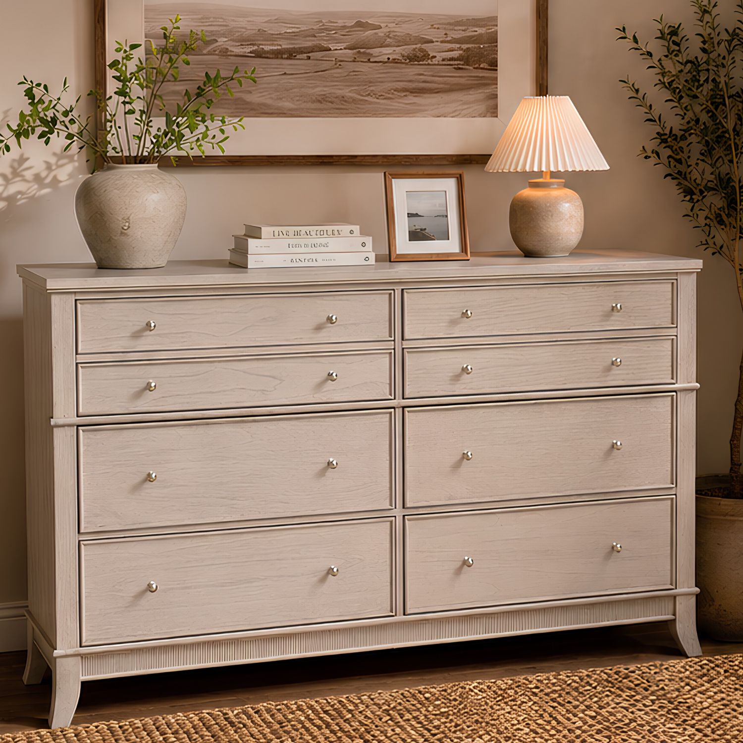 Tủ Trang Trí 6 Hộc Kéo Cao Cấp (Dresser) – Gỗ Cao Su & Veneer Xuất Khẩu - Ảnh 5