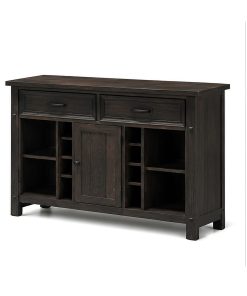 Alternative view of Tủ Rượu Trang Trí Tân Cổ Điển Có Đèn (Buffet/Wine Cabinet) – Gỗ Cao Su & Veneer Xuất Khẩu