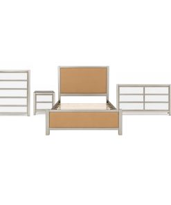 Combo Giường Ngủ Queen Size Xuất Khẩu Gỗ Cao Su Phối Gương Sang Trọng - Duy Nội Thất