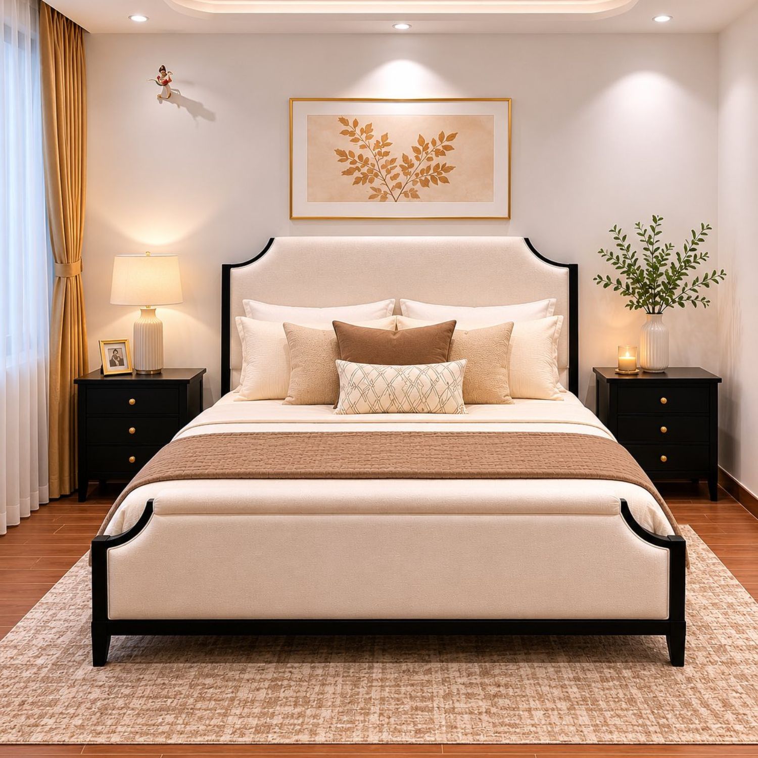 Giường Ngủ Bọc Nệm Gỗ Cao Su King Size Cao Cấp - Duy Nội Thất - Ảnh 3
