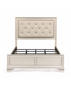 Giường King Size Tân Cổ Điển Bọc Da Sang Trọng – Có Đèn LED Cảm Ứng Thông Minh, Hàng Xuất Khẩu Mới Nguyên Thùng