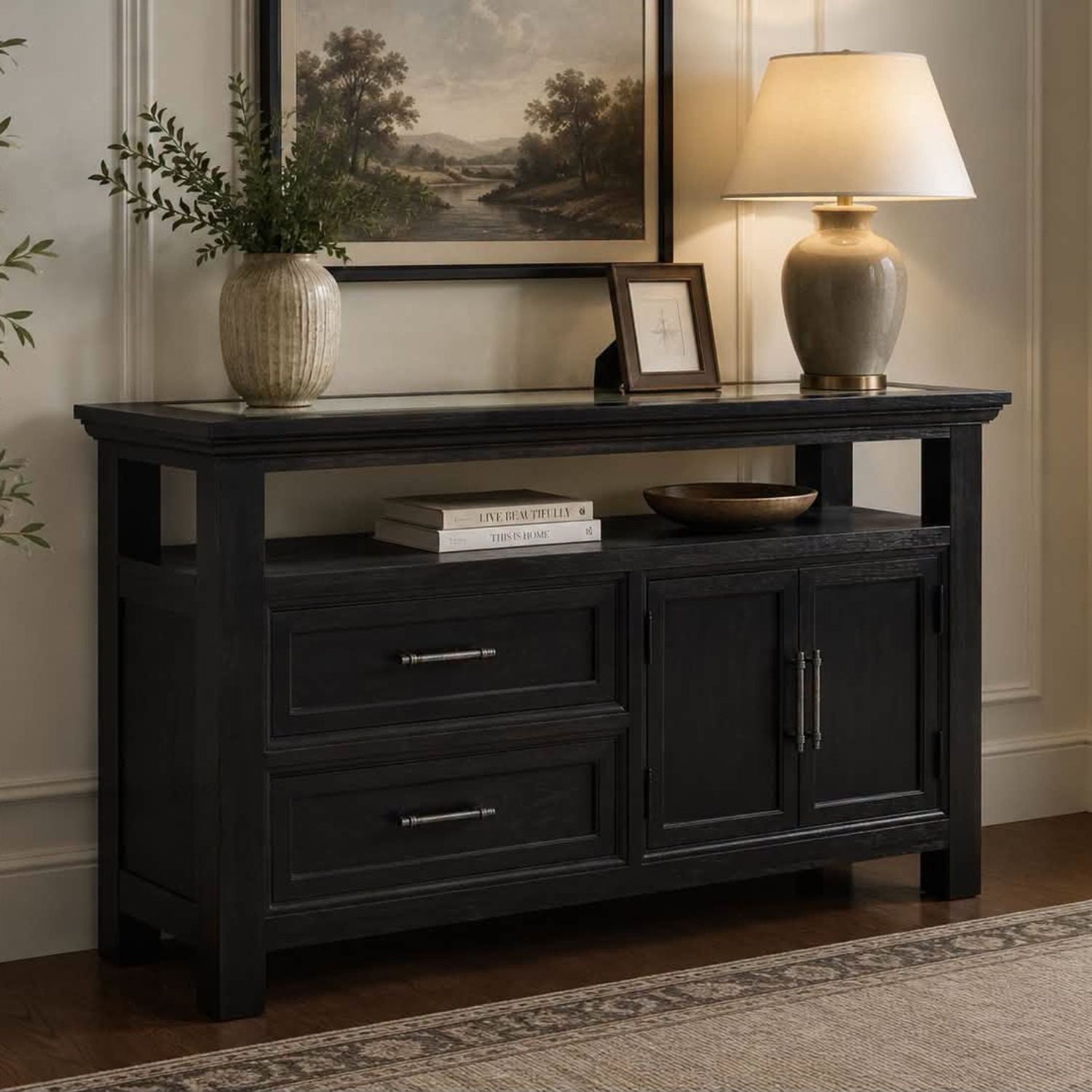 Tủ Console Trang Trí Kiêm Kệ Tivi Gỗ Cao Su Mặt Kính – Sự Kết Hợp Hoàn Hảo Giữa Thẩm Mỹ Hiện Đại Và Độ Bền Vượt Thời Gian - Ảnh 8
