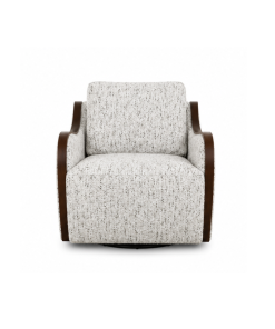 Ghế Bành Xoay 360 Capri Swivel Vải Dệt Trắng Cao Cấp