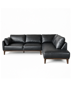 Sofa Góc L Da Bò Thật 100% Hiện Đại Chân Sắt Sơn Tĩnh Điện