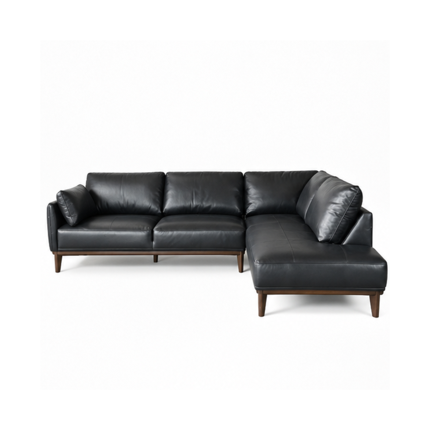 Sofa Góc L Da Bò Thật 100% Hiện Đại Chân Sắt Sơn Tĩnh Điện