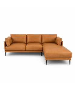 Sofa Góc L Full Da Bò Thật 100% Hiện Đại Chân Sắt Sơn Tĩnh Điện