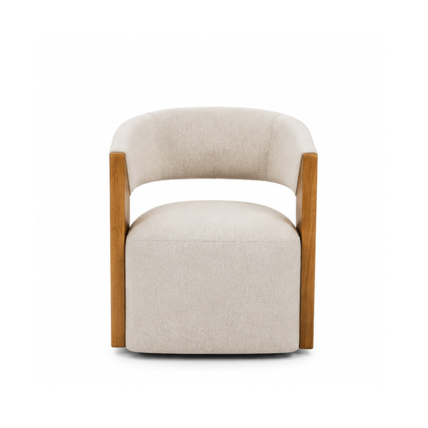 Ghế Ngồi Trang Trí Accent Chair Bọc Vải Khung Gỗ Tích Hợp Bánh Xe Di Chuyển