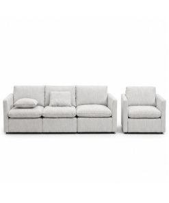 Bộ Sofa Vải Xuất Khẩu Cao Cấp KUKA - Ghế Đơn Xoay 360° & Băng 3 Chỉnh Điện Thông Minh