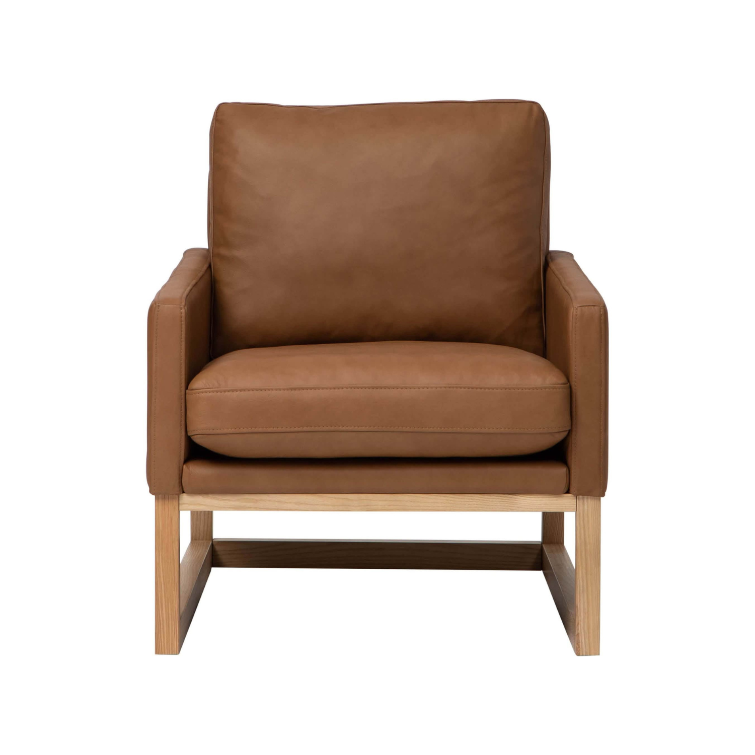 Sofa Đơn Full Da Bò Thật Chân Gỗ Tự Nhiên Xuất Khẩu