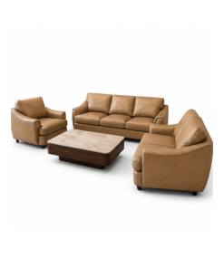 Alternative view of Bộ Sofa Da Bò Thật 3 Món Hiện Đại Cao Cấp (Bộ 1-2-3 Ghế)