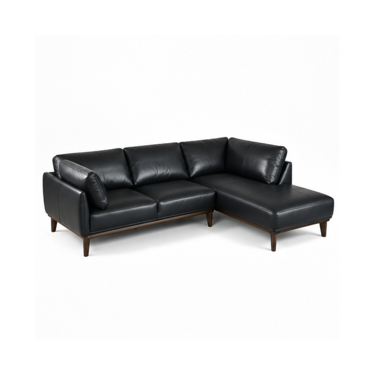 Sofa Góc L Da Bò Thật 100% Hiện Đại Chân Sắt Sơn Tĩnh Điện - Ảnh 2