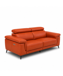 Alternative view of Sofa Băng Đôi Da Bò Thật Chỉnh Điện Cao Cấp Xuất Khẩu (Màu Cam Đất)