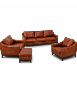 Alternative view of Bộ Sofa Full Da Bò Thật 100% Cao Cấp Xuất Khẩu (Sofa Băng 3, Băng 2, Ghế Đơn & Đôn)