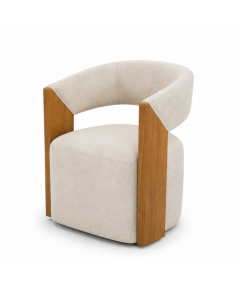 Alternative view of Ghế Ngồi Trang Trí Accent Chair Bọc Vải Khung Gỗ Tích Hợp Bánh Xe Di Chuyển