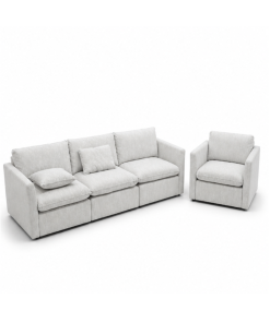 Alternative view of Bộ Sofa Vải Xuất Khẩu Cao Cấp KUKA - Ghế Đơn Xoay 360° & Băng 3 Chỉnh Điện Thông Minh