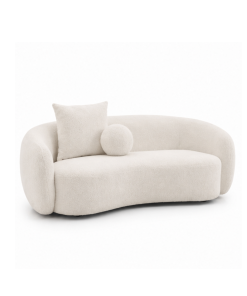 Alternative view of Sofa Vải Bo Cong Hiện Đại Màu Trắng Kem Cao Cấp (Dài 2m)