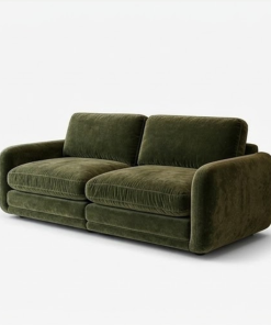 Alternative view of Sofa Băng Dài Bọc Vải Nệm Mút Cao Cấp Màu Xanh Rêu Sang Trọng (2m4)
