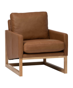 Alternative view of Sofa Đơn Full Da Bò Thật Chân Gỗ Tự Nhiên Xuất Khẩu