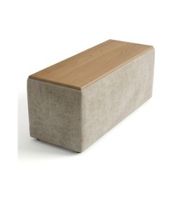 Alternative view of Ghế Đôn Bench Ngồi Mặt Gỗ Khung Bọc Vải Xuất Khẩu Dài 1m1