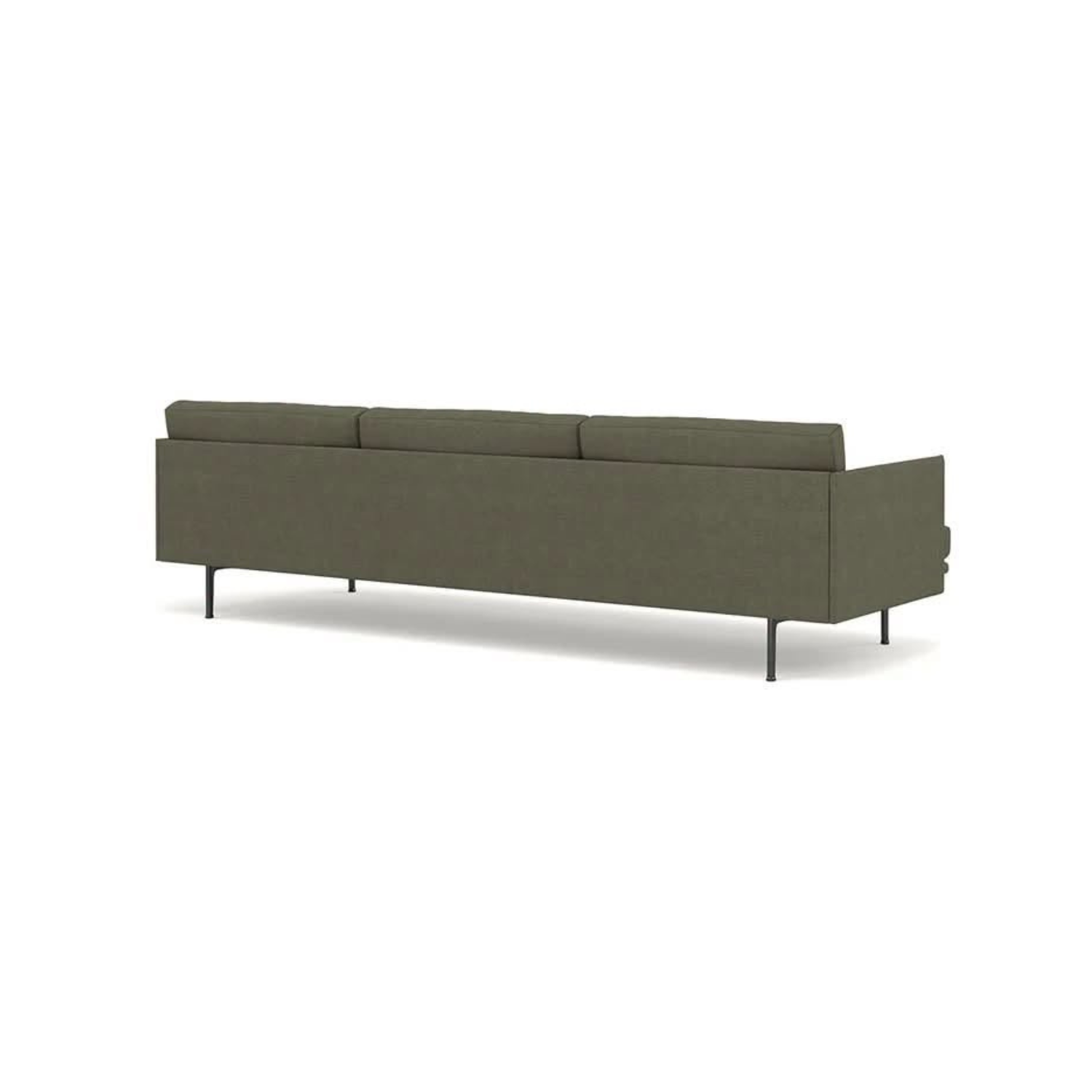 Sofa Băng 3 Chỗ Vải Xanh Rêu Khung Chân Sắt Sơn Tĩnh Điện Xuất Khẩu - Ảnh 3