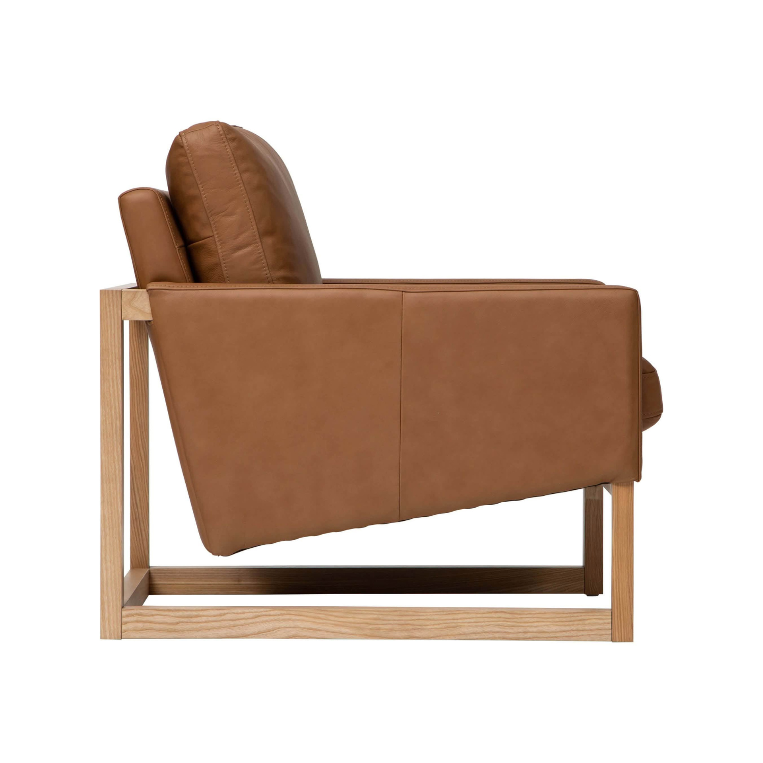 Sofa Đơn Full Da Bò Thật Chân Gỗ Tự Nhiên Xuất Khẩu - Ảnh 3