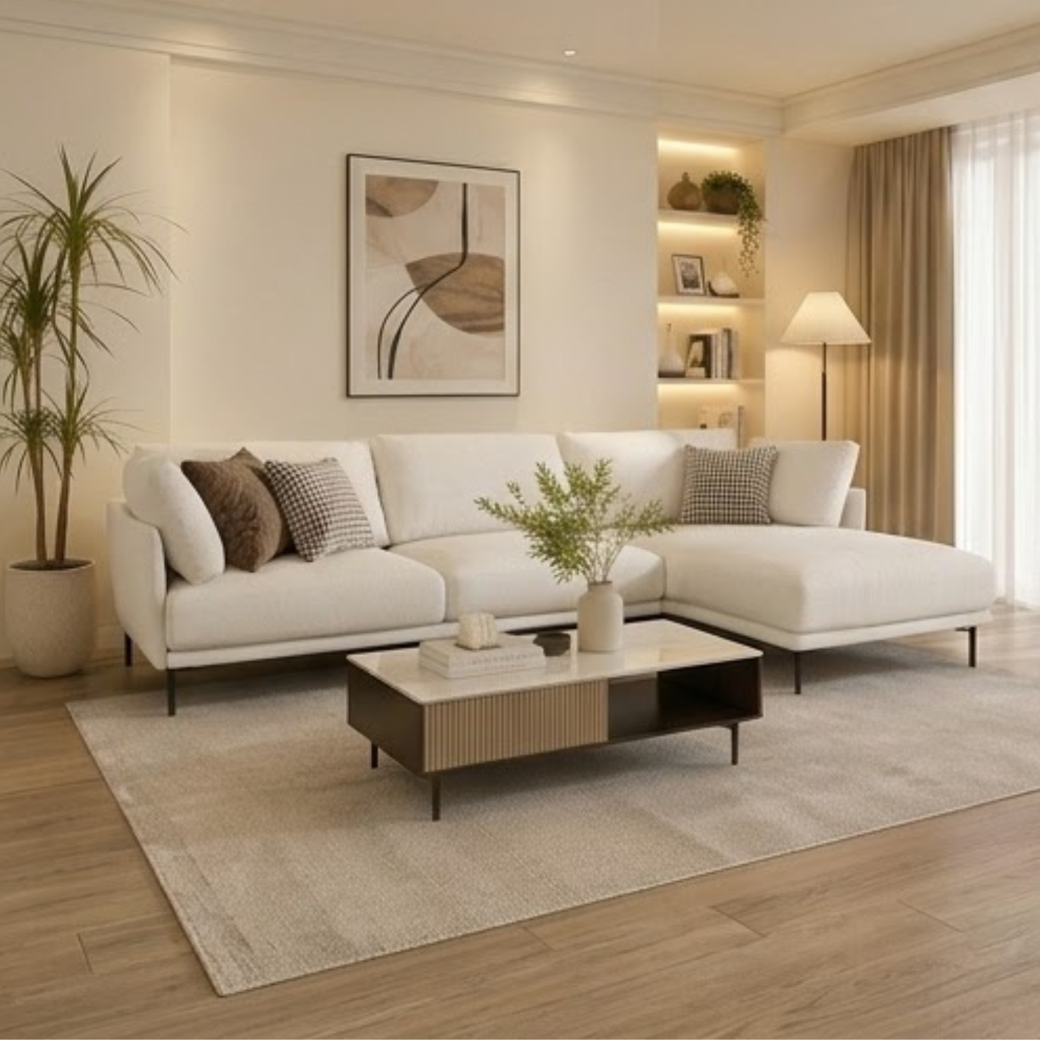 Sofa Góc L Vải Cao Cấp Chuẩn Xuất Khẩu (Mới Nguyên Thùng) - Ảnh 3