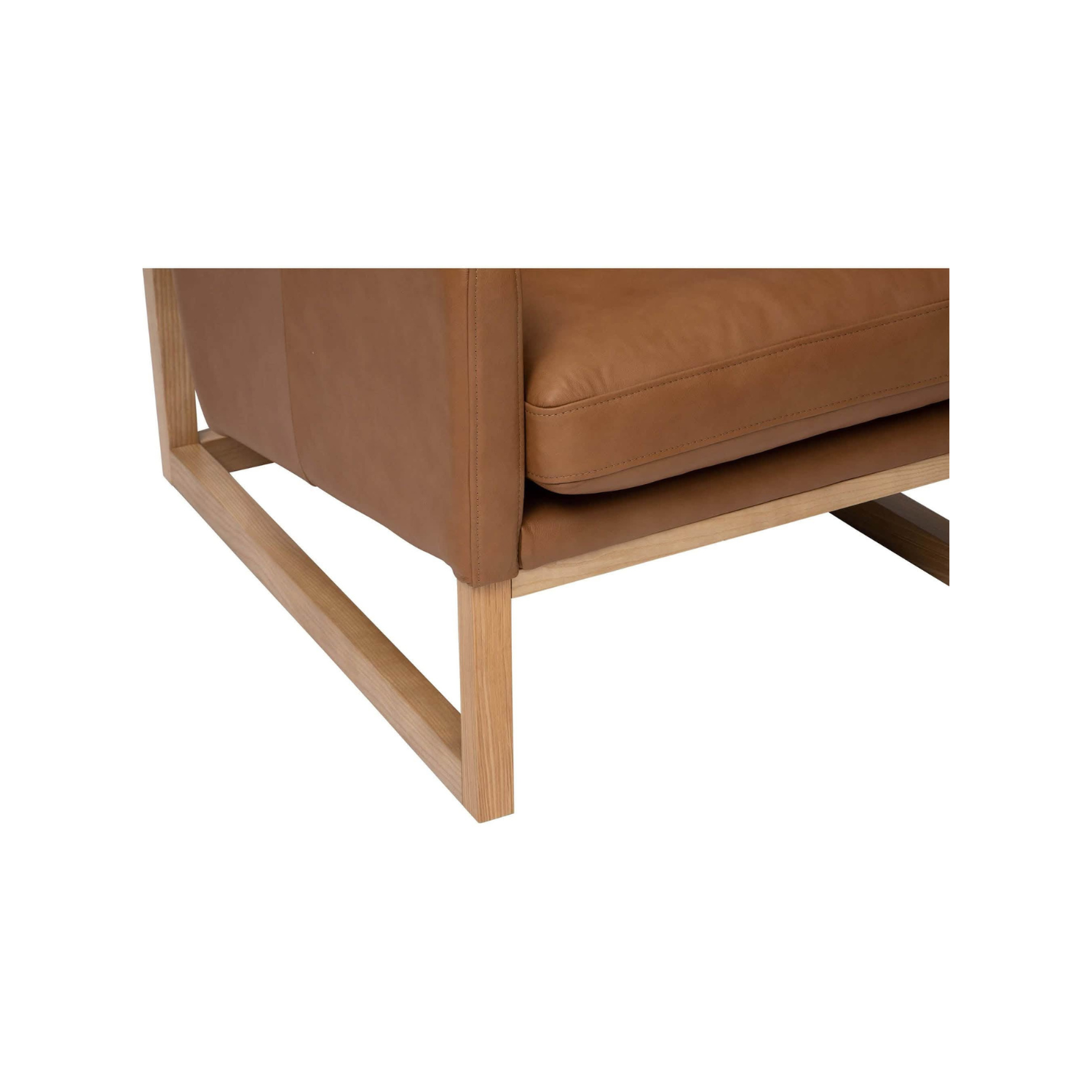 Sofa Đơn Full Da Bò Thật Chân Gỗ Tự Nhiên Xuất Khẩu - Ảnh 4